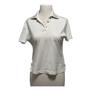 St. John Sport Womens Short Sleeve Polo Shirt White Cotton Size P (2)
